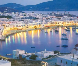 Lavrion, Greece at night
