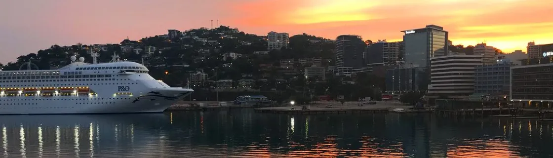 Cruise ship docked at the port of Port Moresby, Papua New Guinea
